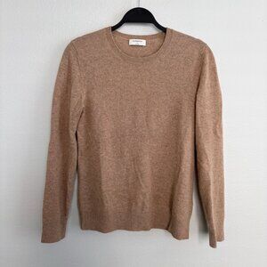 Aritzia Babaton Quarterly Cashmere Crew Neck Sweater Tan Camel Size S